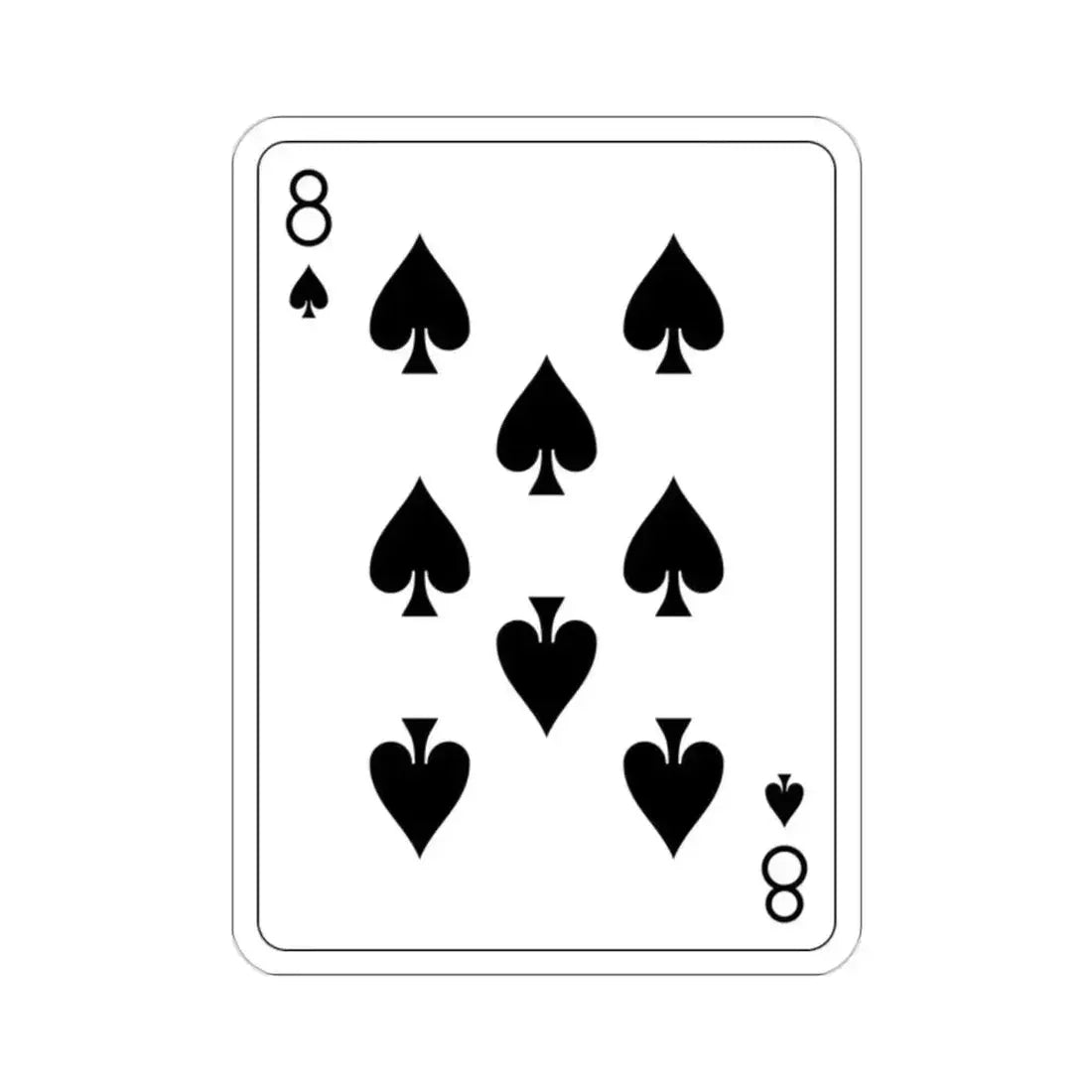 8 of Spades Playing Card STICKER Vinyl Die-Cut Decal 2 Inch - The Sticker Space