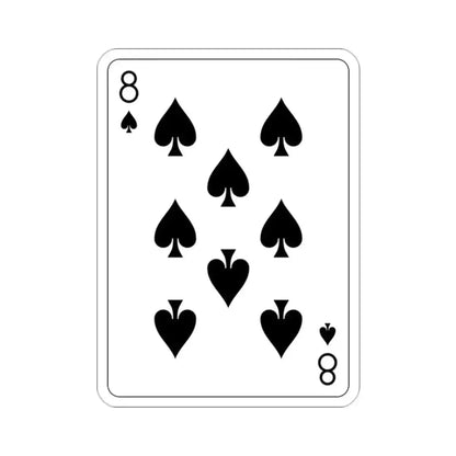 8 of Spades Playing Card STICKER Vinyl Die-Cut Decal 2 Inch - The Sticker Space