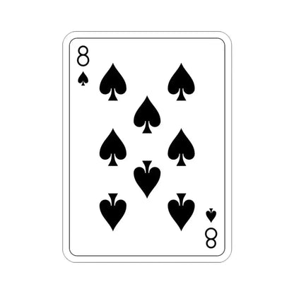 8 of Spades Playing Card STICKER Vinyl Die-Cut Decal 3 Inch - The Sticker Space