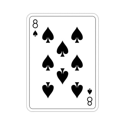 8 of Spades Playing Card STICKER Vinyl Die-Cut Decal 4 Inch - The Sticker Space