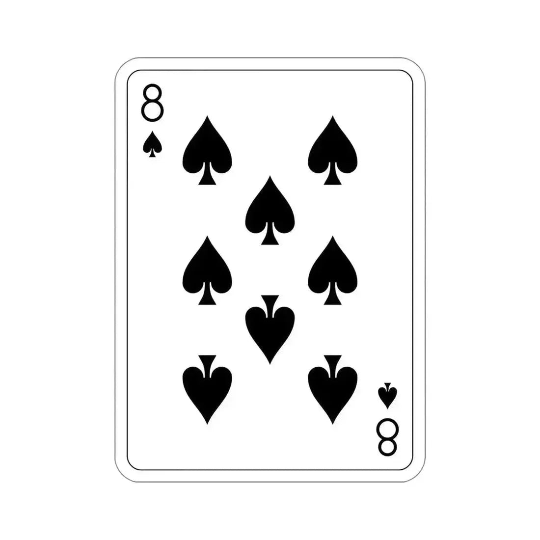 8 of Spades Playing Card STICKER Vinyl Die-Cut Decal 5 Inch - The Sticker Space