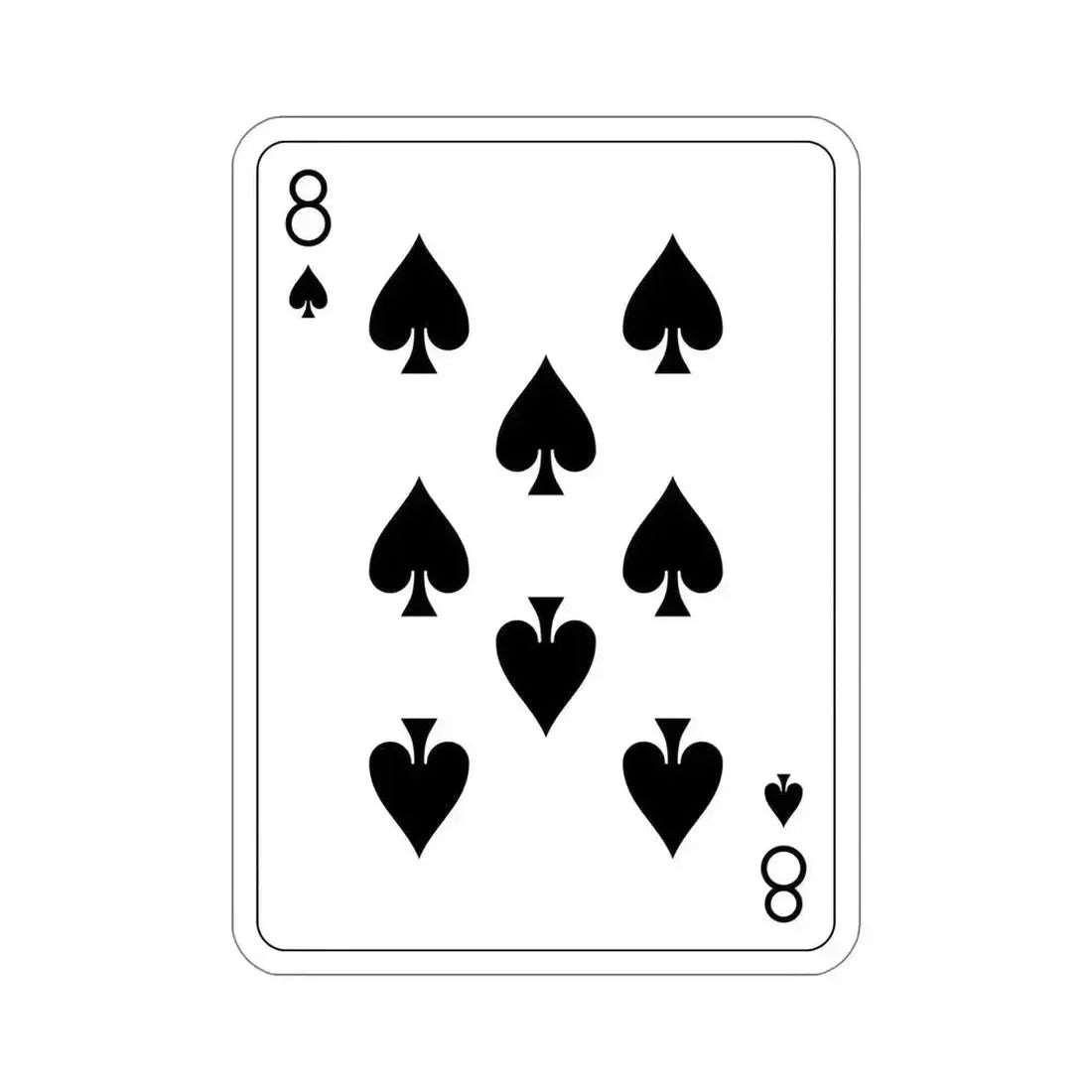 8 of Spades Playing Card STICKER Vinyl Die-Cut Decal 6 Inch - The Sticker Space