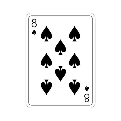 8 of Spades Playing Card STICKER Vinyl Die-Cut Decal 6 Inch - The Sticker Space