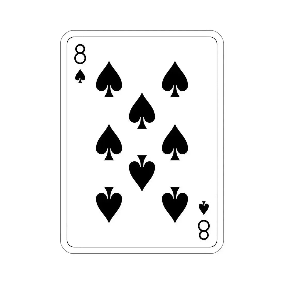 8 of Spades Playing Card STICKER Vinyl Die-Cut Decal - The Sticker Space