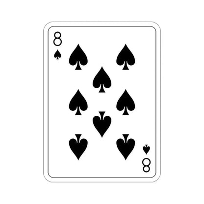 8 of Spades Playing Card STICKER Vinyl Die-Cut Decal - The Sticker Space