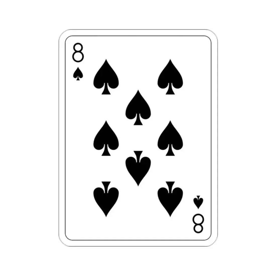 8 of Spades Playing Card STICKER Vinyl Die-Cut Decal - The Sticker Space