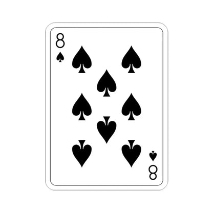 8 of Spades Playing Card STICKER Vinyl Die-Cut Decal - The Sticker Space