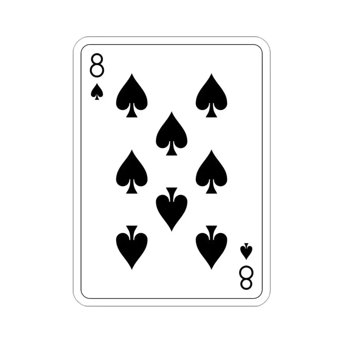 8 of Spades Playing Card STICKER Vinyl Die-Cut Decal - The Sticker Space