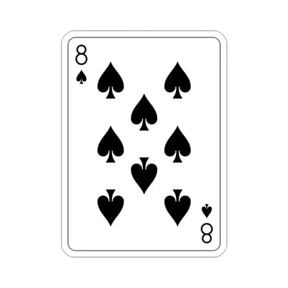 8 of Spades Playing Card STICKER Vinyl Die-Cut Decal - The Sticker Space