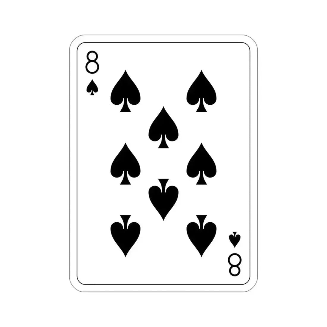 8 of Spades Playing Card STICKER Vinyl Die-Cut Decal - The Sticker Space