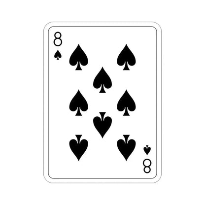 8 of Spades Playing Card STICKER Vinyl Die-Cut Decal - The Sticker Space