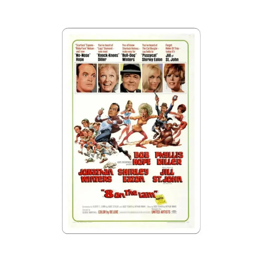 8 on the Lam 1967 Movie Poster - STICKER Vinyl Kiss-Cut Decal 2 Inch White - The Sticker Space