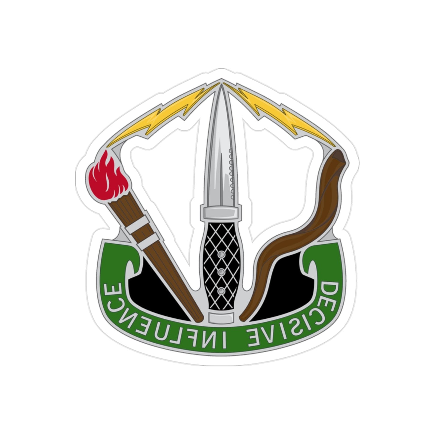 8 Psychological Operations Group (U.S. Army) REVERSE PRINT Transparent STICKER-2" × 2"-The Sticker Space