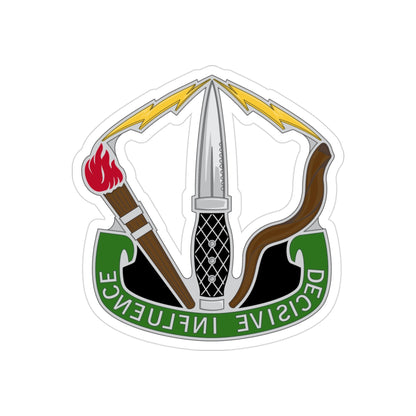 8 Psychological Operations Group (U.S. Army) REVERSE PRINT Transparent STICKER-3" × 3"-The Sticker Space