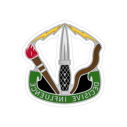 8 Psychological Operations Group (U.S. Army) REVERSE PRINT Transparent STICKER-5" × 5"-The Sticker Space