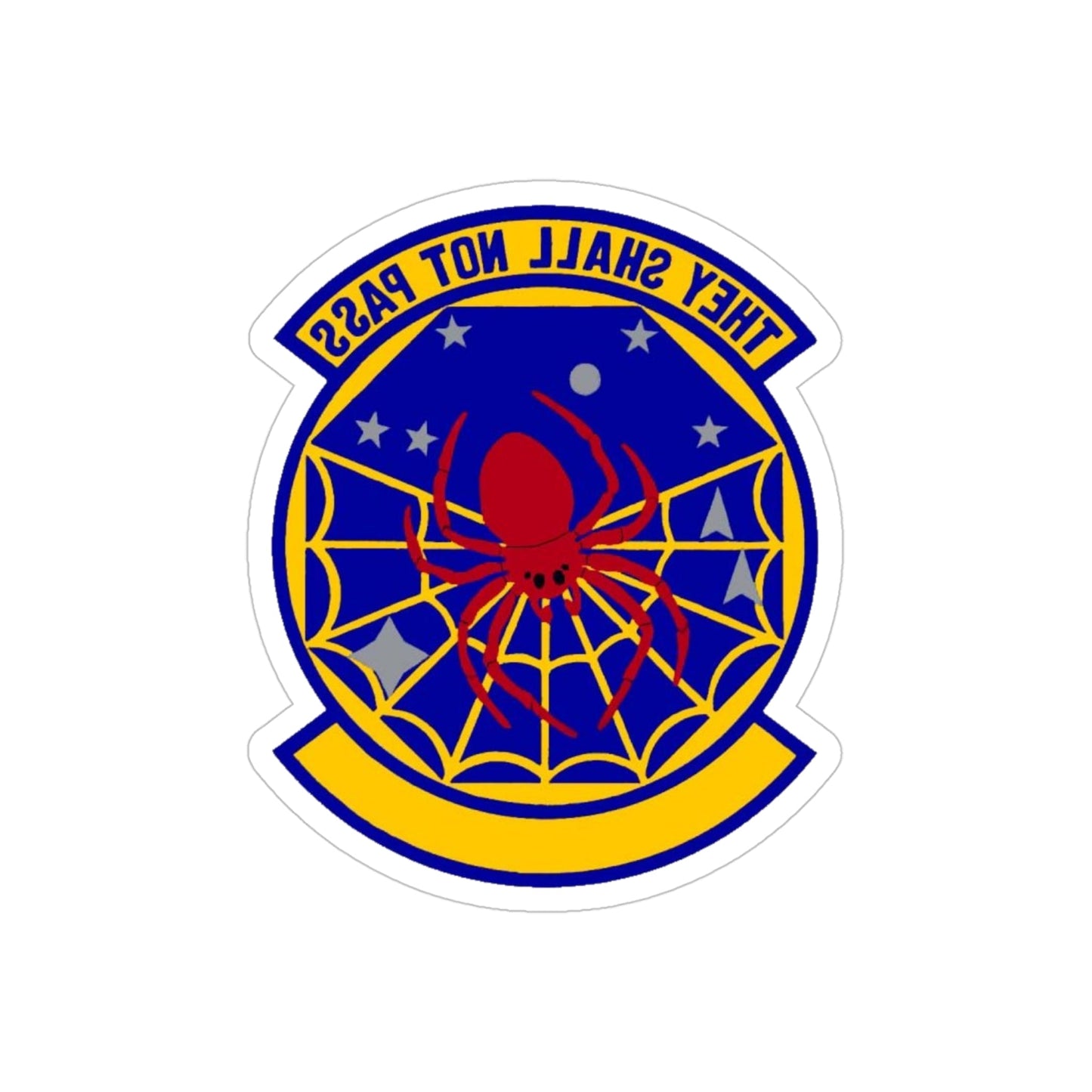 8 Space Warning Squadron AFRC (U.S. Air Force) REVERSE PRINT Transparent STICKER-4" × 4"-The Sticker Space