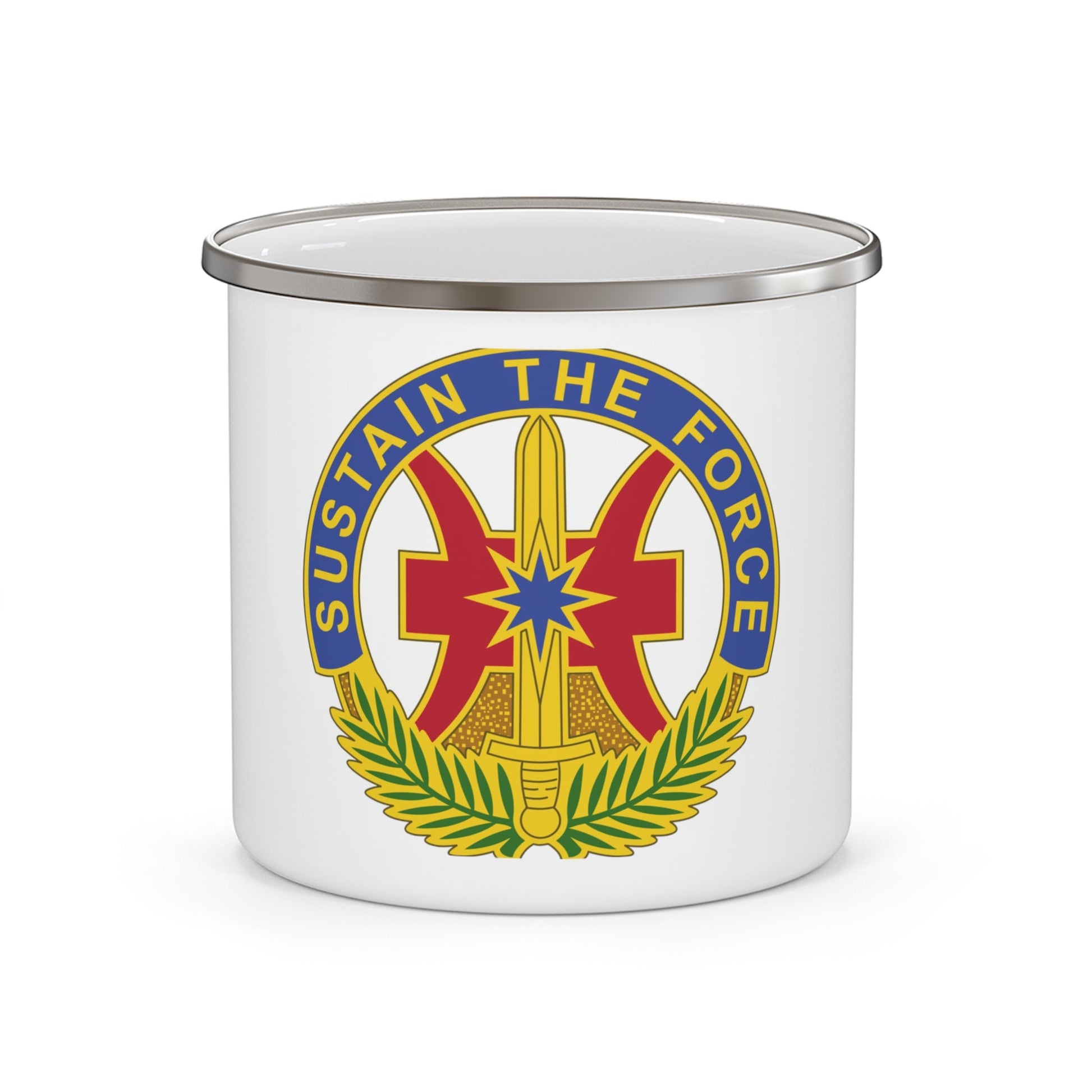 8 Sustainment Command 2 (U.S. Army) 12oz Enamel Mug-12oz-The Sticker Space