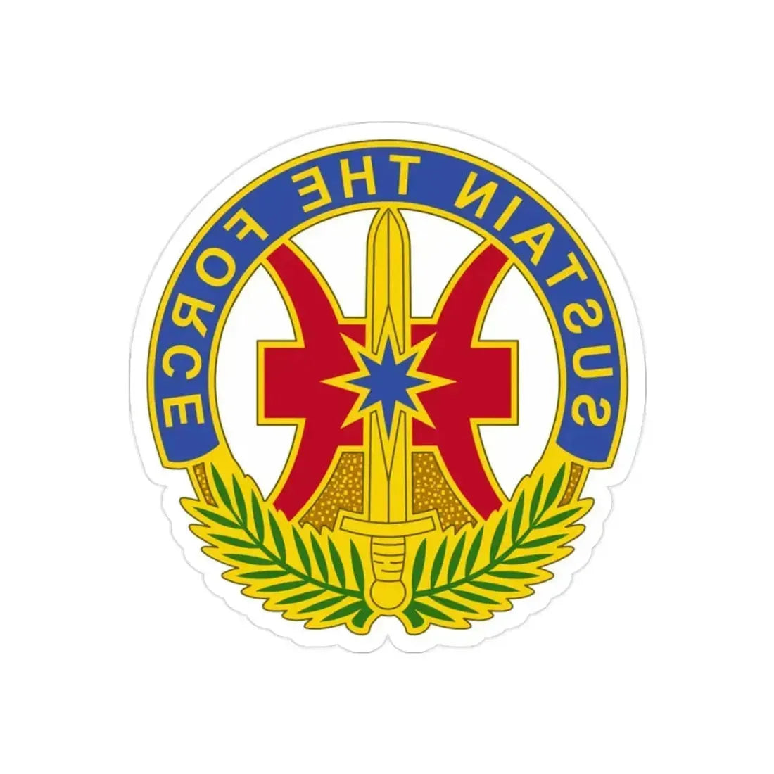 8 Sustainment Command 2 (U.S. Army) REVERSE PRINT Transparent Die-Cut STICKER 2 Inch Die-Cut Transparent - The Sticker Space