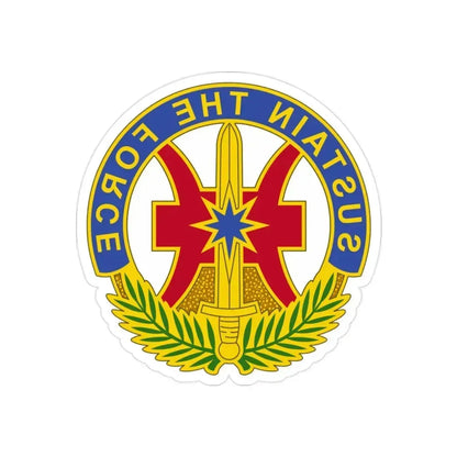 8 Sustainment Command 2 (U.S. Army) REVERSE PRINT Transparent Die-Cut STICKER 2 Inch Die-Cut Transparent - The Sticker Space