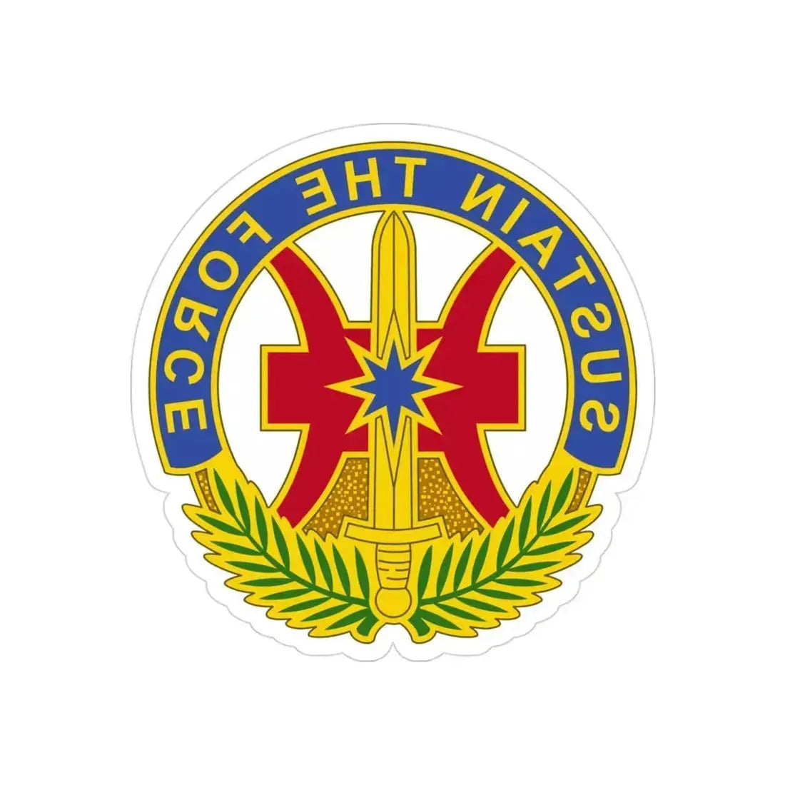 8 Sustainment Command 2 (U.S. Army) REVERSE PRINT Transparent Die-Cut STICKER 3 Inch Die-Cut Transparent - The Sticker Space