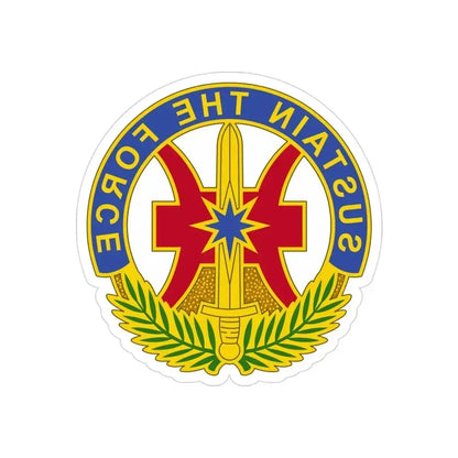 8 Sustainment Command 2 (U.S. Army) REVERSE PRINT Transparent Die-Cut STICKER 3 Inch Die-Cut Transparent - The Sticker Space