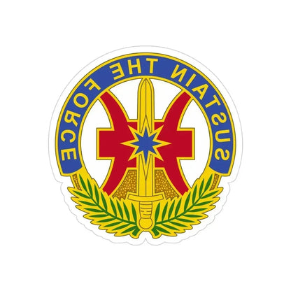 8 Sustainment Command 2 (U.S. Army) REVERSE PRINT Transparent Die-Cut STICKER 4 Inch Die-Cut Transparent - The Sticker Space
