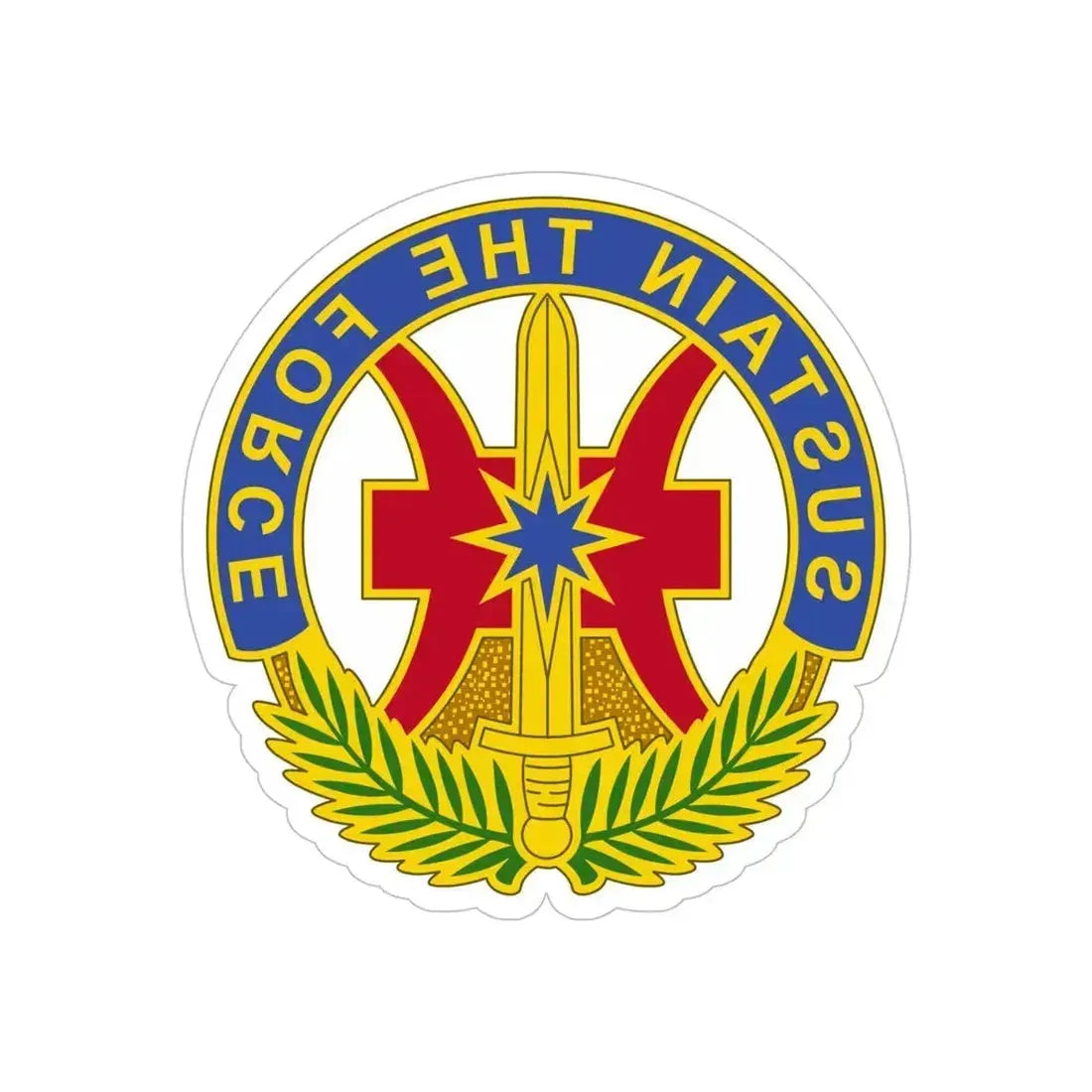 8 Sustainment Command 2 (U.S. Army) REVERSE PRINT Transparent Die-Cut STICKER 5 Inch Die-Cut Transparent - The Sticker Space