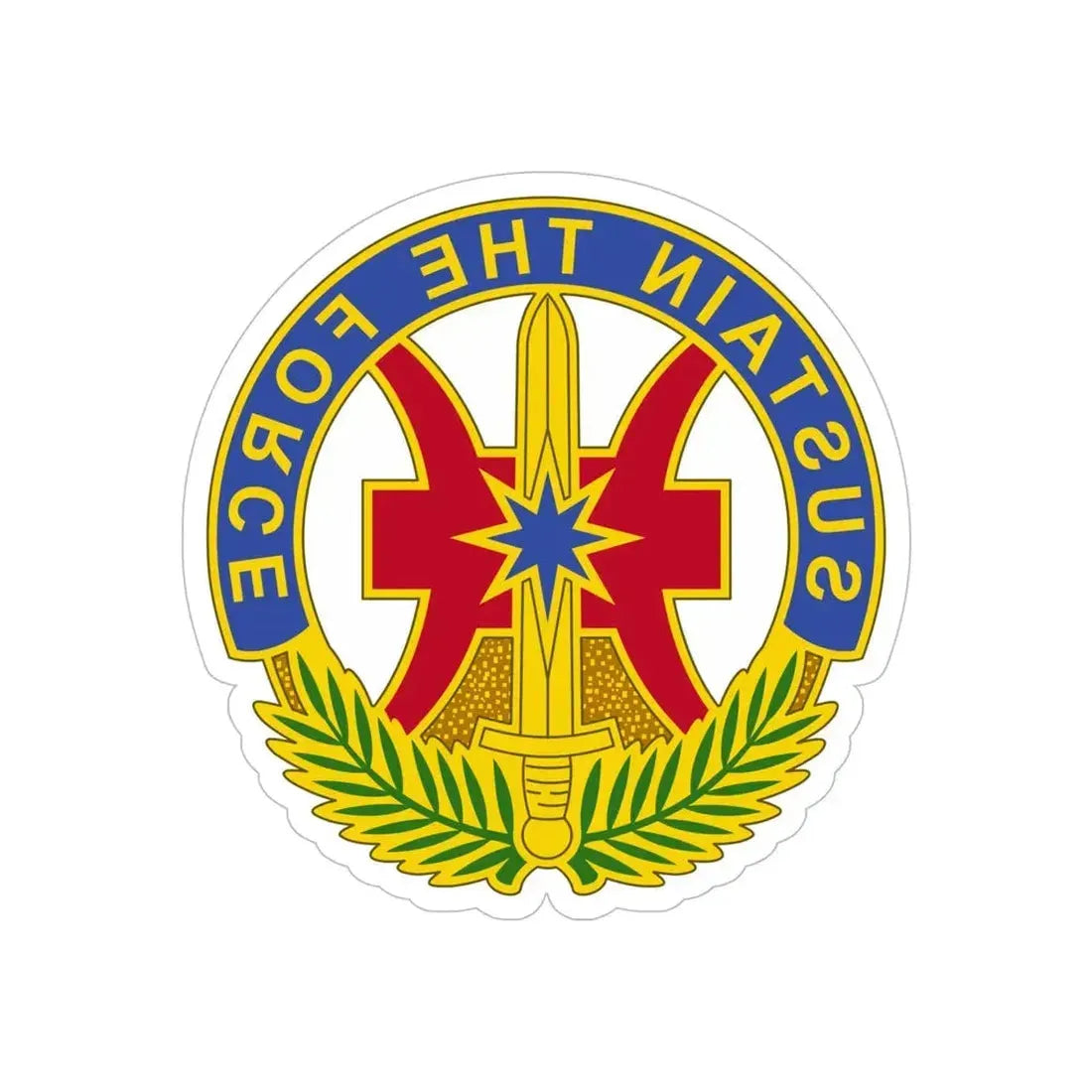 8 Sustainment Command 2 (U.S. Army) REVERSE PRINT Transparent Die-Cut STICKER - The Sticker Space