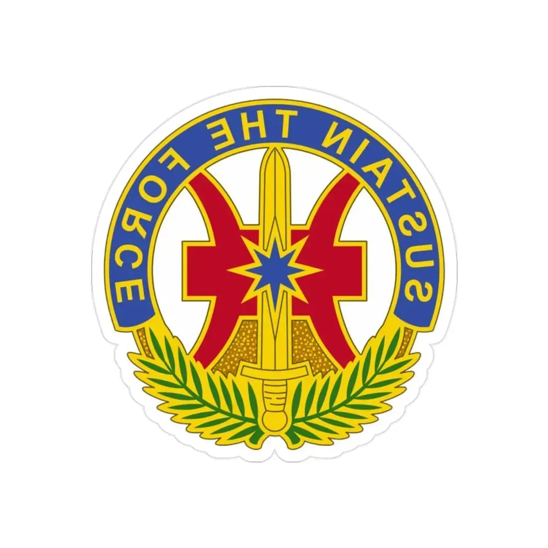 8 Sustainment Command 2 (U.S. Army) REVERSE PRINT Transparent Die-Cut STICKER - The Sticker Space