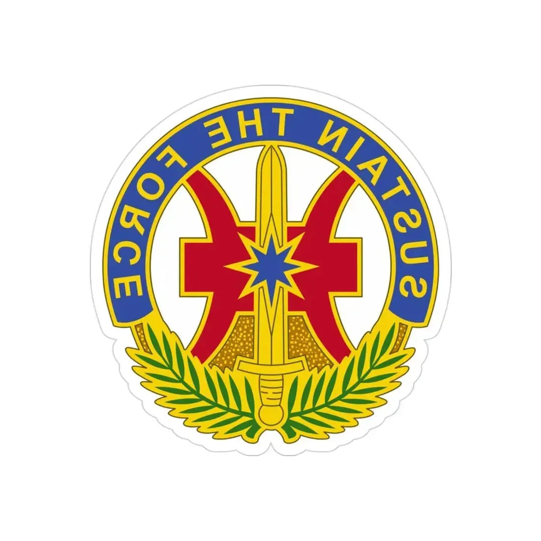 8 Sustainment Command 2 (U.S. Army) REVERSE PRINT Transparent Die-Cut STICKER - The Sticker Space