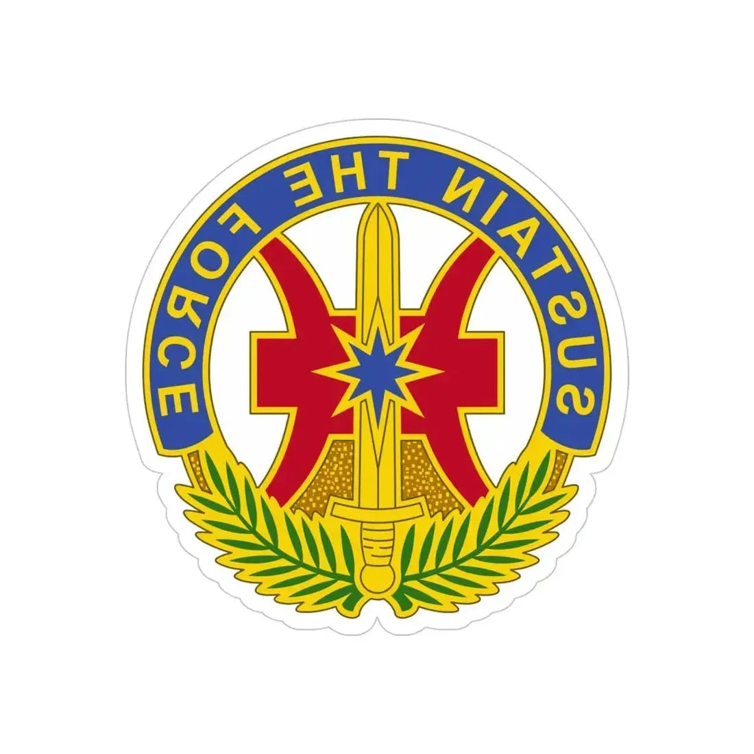 8 Sustainment Command 2 (U.S. Army) REVERSE PRINT Transparent Die-Cut STICKER - The Sticker Space