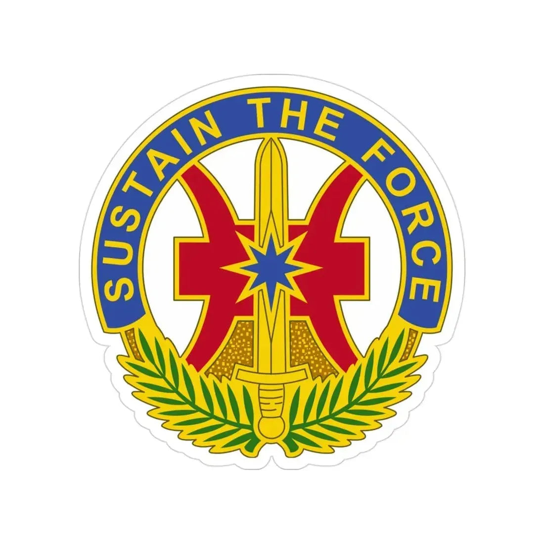 8 Sustainment Command 2 (U.S. Army) Transparent STICKER Die-Cut Vinyl Decal 3 Inch - The Sticker Space