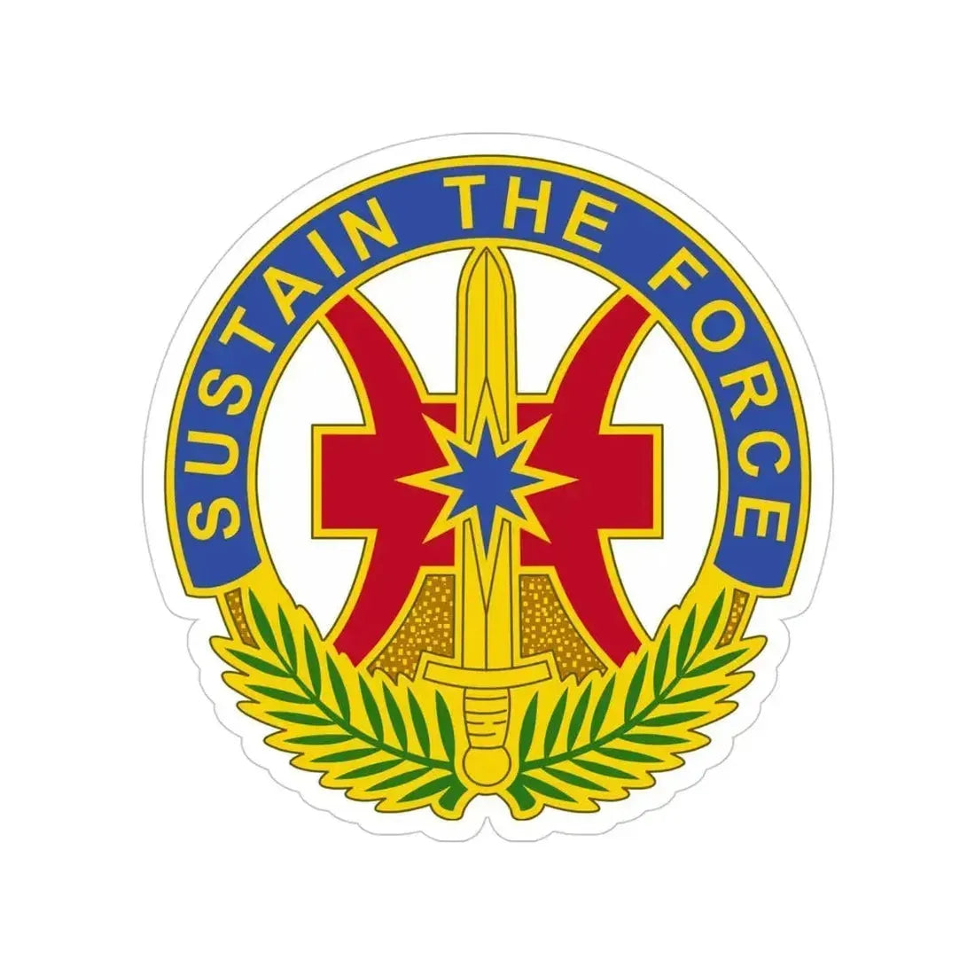 8 Sustainment Command 2 (U.S. Army) Transparent STICKER Die-Cut Vinyl Decal 4 Inch - The Sticker Space