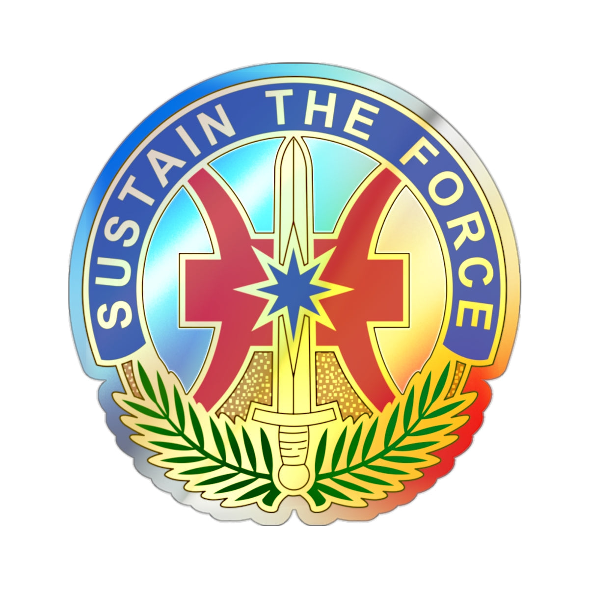 8 Sustainment Command v2 (U.S. Army) Holographic STICKER Die-Cut Vinyl Decal-2 Inch-The Sticker Space