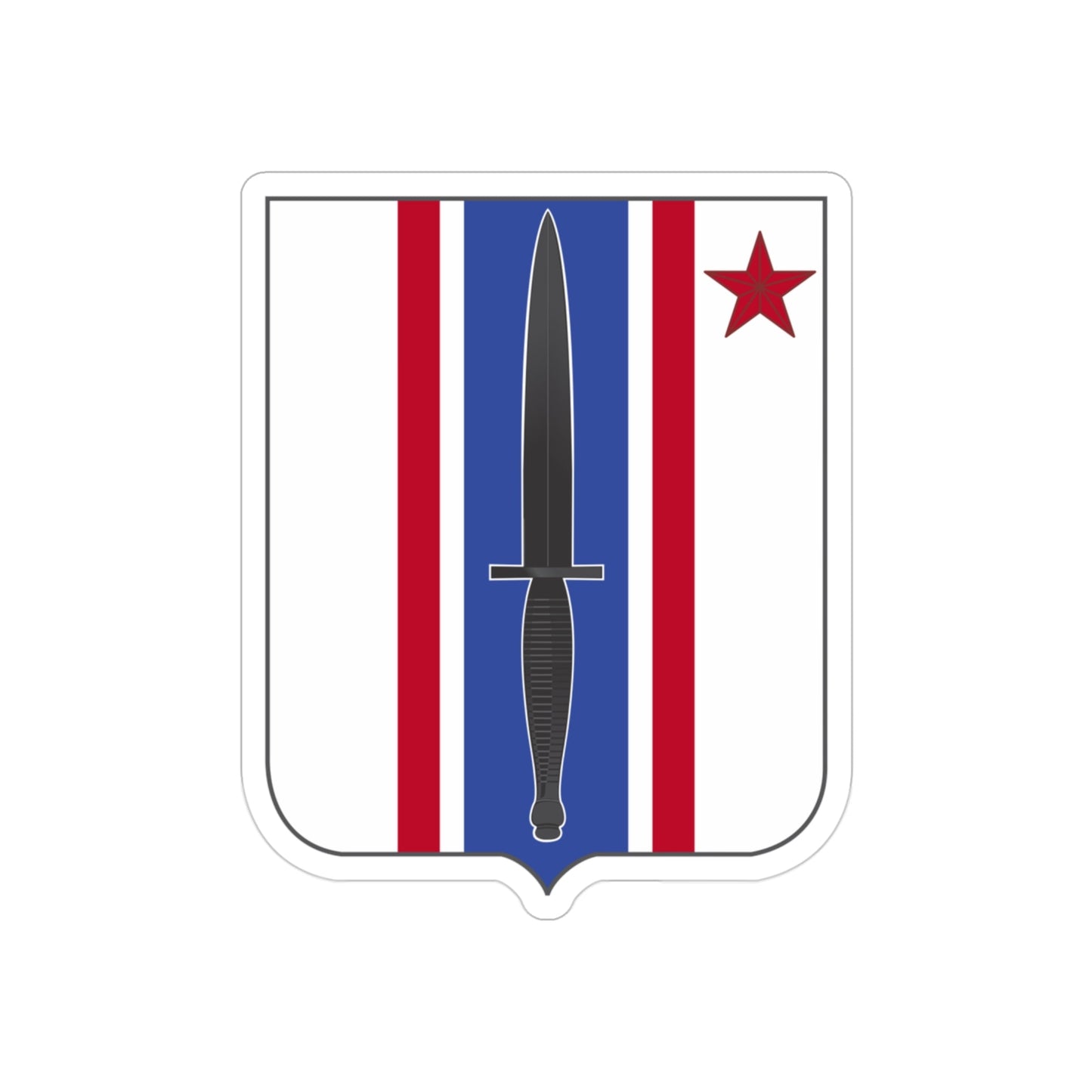 80 Civil Affairs Battalion 2 (U.S. Army) REVERSE PRINT Transparent STICKER-3" × 3"-The Sticker Space