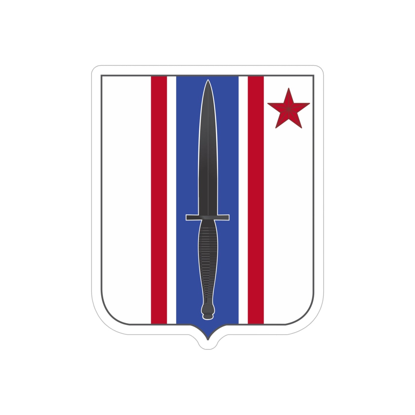 80 Civil Affairs Battalion 2 (U.S. Army) REVERSE PRINT Transparent STICKER-5" × 5"-The Sticker Space