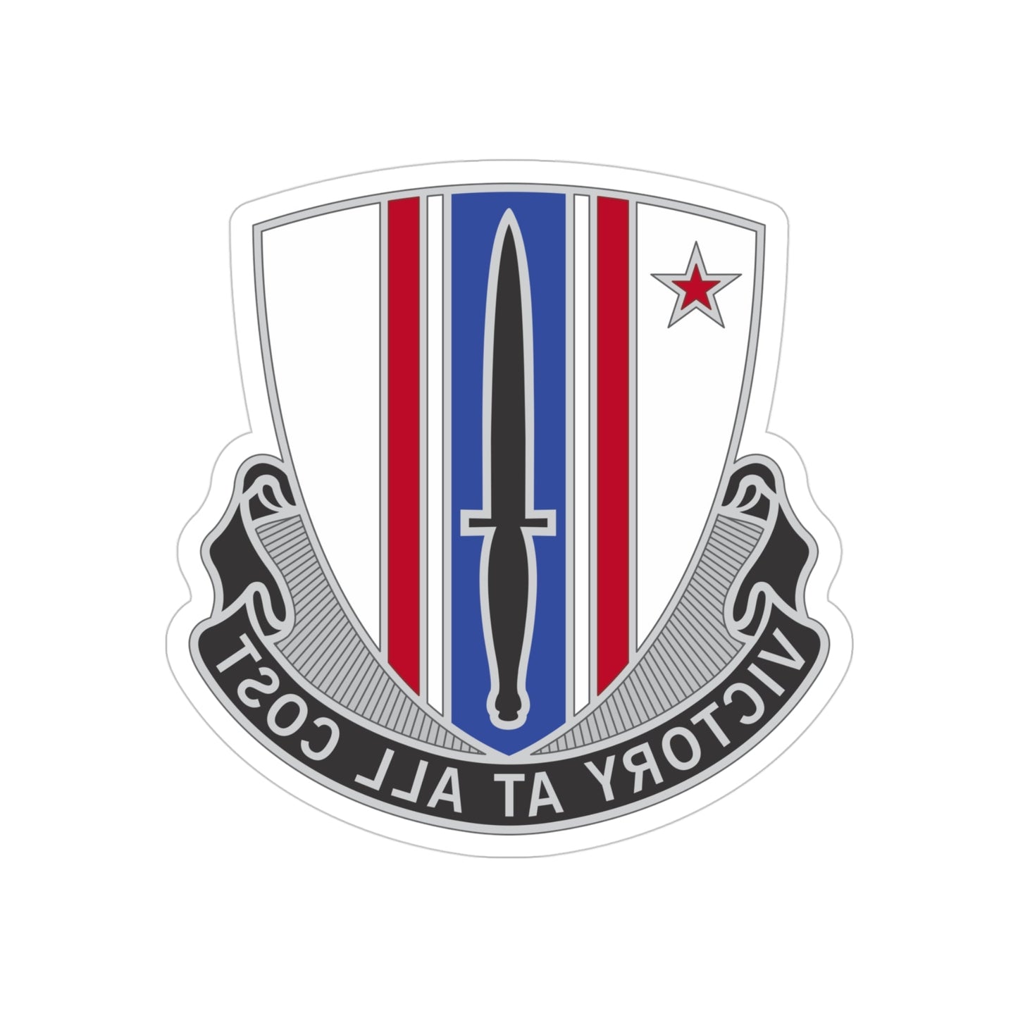 80 Civil Affairs Battalion (U.S. Army) REVERSE PRINT Transparent STICKER-4" × 4"-The Sticker Space