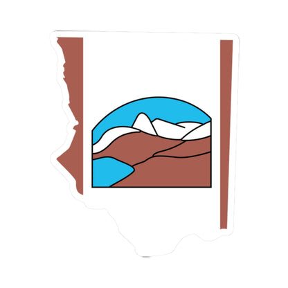 Flag map of Grise Fiord (Canada) STICKER Vinyl Kiss-Cut Decal