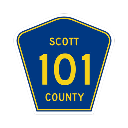Scott County Route 101 MN (Minnesota) (Road Sign) STICKER Vinyl Kiss-Cut Decal