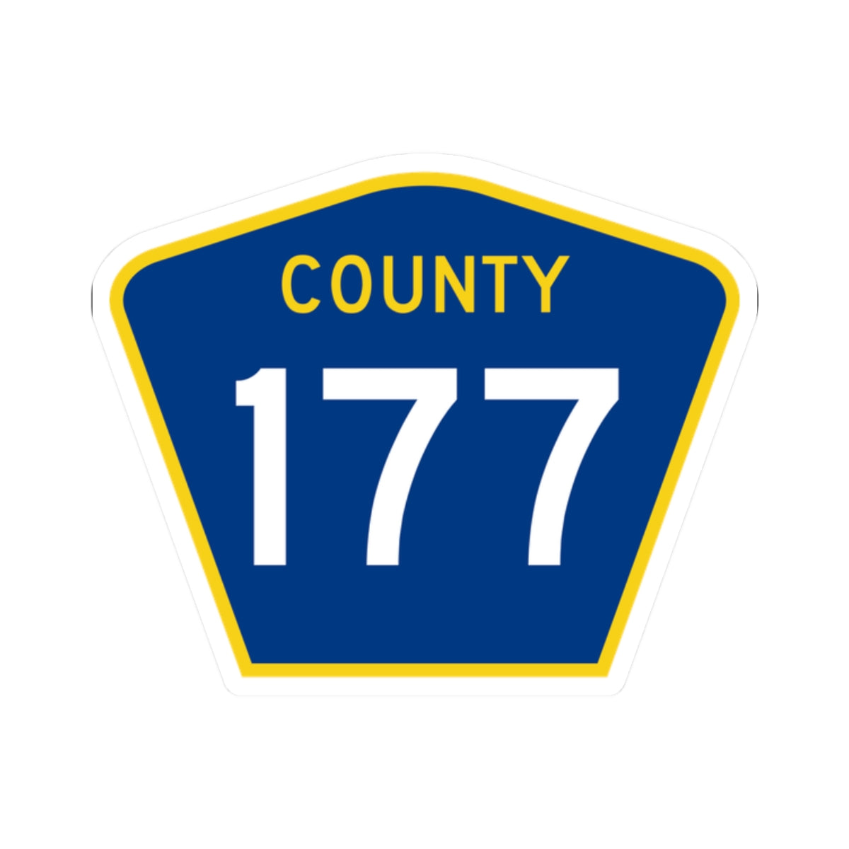 County 177 MN (Minnesota) (Road Sign) STICKER Vinyl Kiss-Cut Decal
