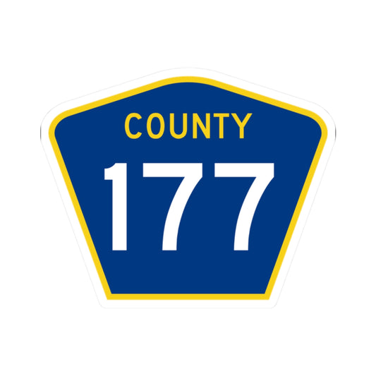 County 177 MN (Minnesota) (Road Sign) STICKER Vinyl Kiss-Cut Decal