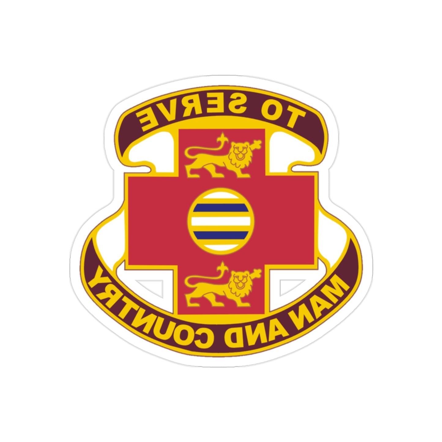 801 Combat Support Hospital (U.S. Army) REVERSE PRINT Transparent STICKER-2 Inch-The Sticker Space