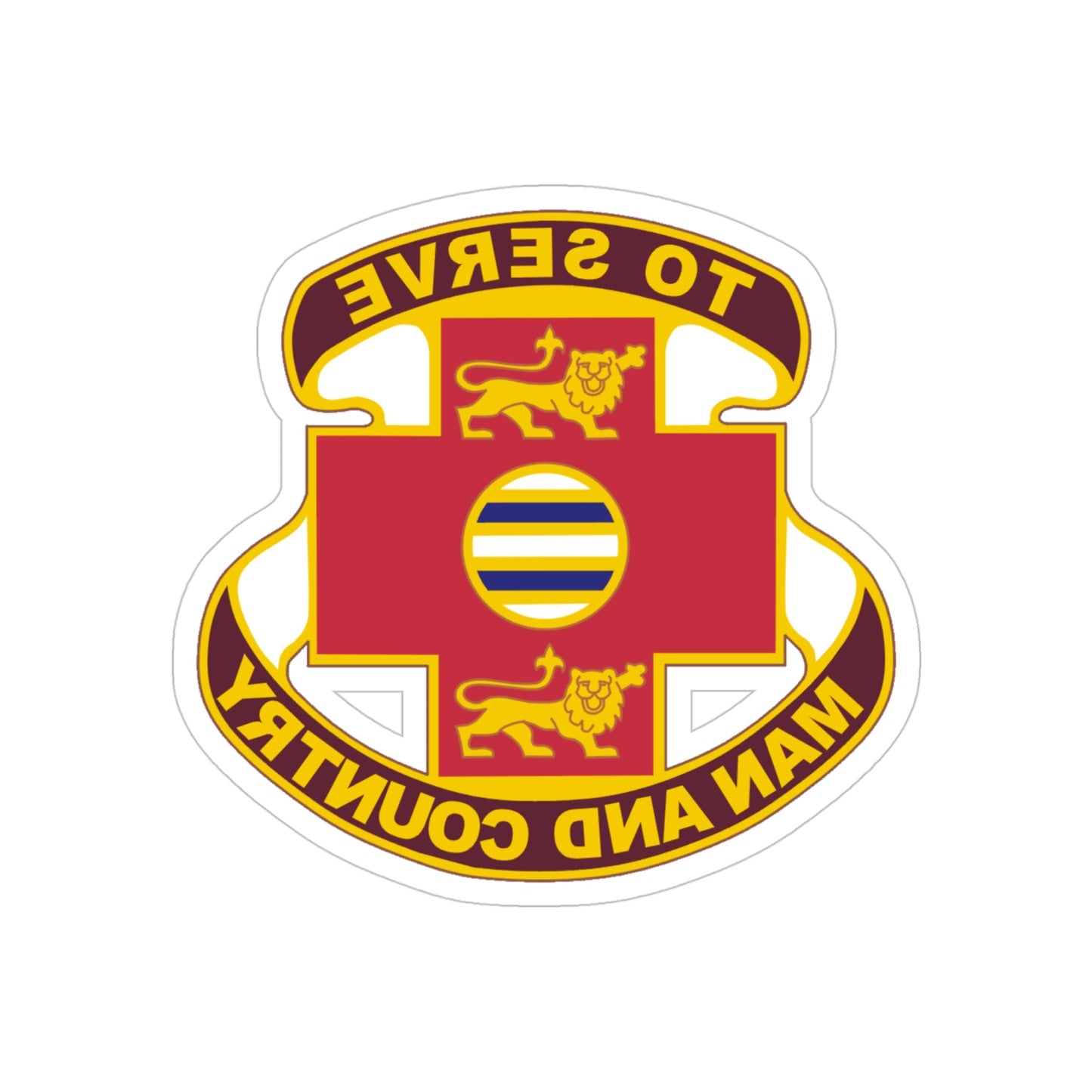 801 Combat Support Hospital (U.S. Army) REVERSE PRINT Transparent STICKER-4" × 4"-The Sticker Space