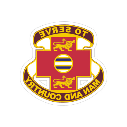 801 Combat Support Hospital (U.S. Army) REVERSE PRINT Transparent STICKER-4" × 4"-The Sticker Space