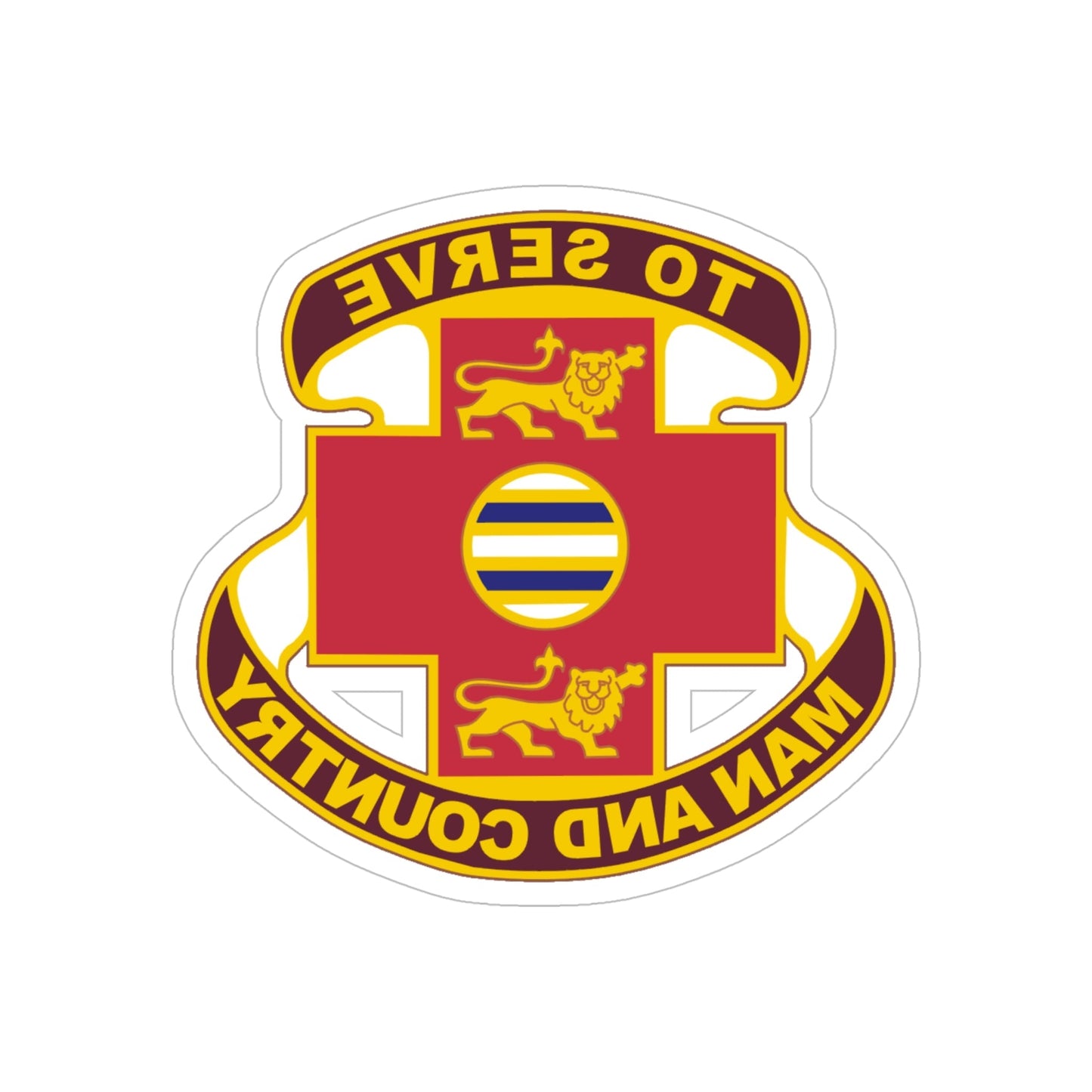 801 Combat Support Hospital (U.S. Army) REVERSE PRINT Transparent STICKER-6 Inch-The Sticker Space