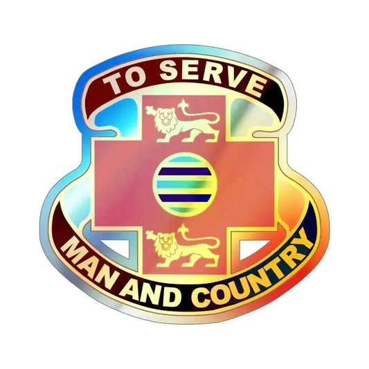 801 Combat Support Hospital (U.S. Army) Holographic STICKER Die-Cut Vinyl Decal 6 Inch Holographic - The Sticker Space