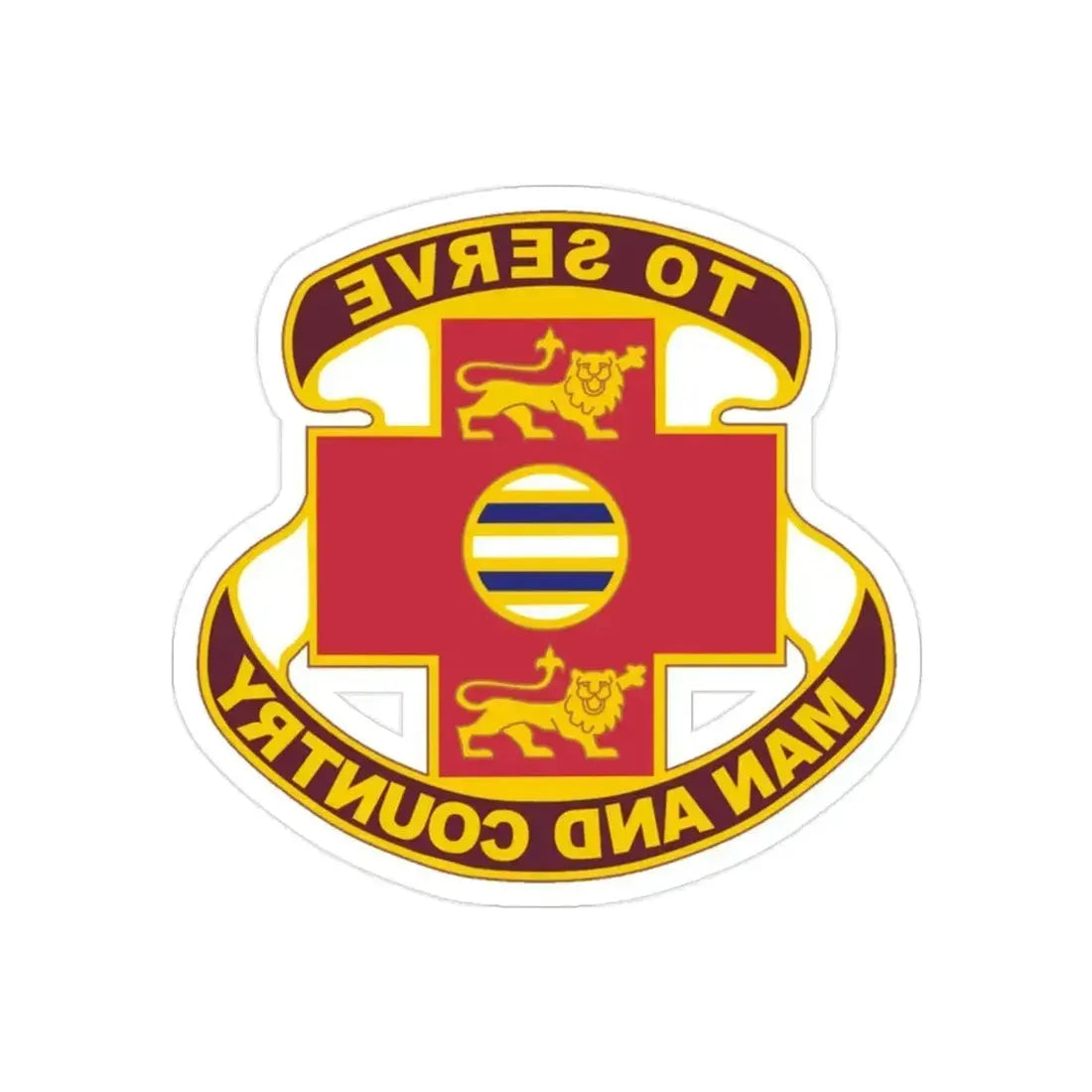 801 Combat Support Hospital (U.S. Army) REVERSE PRINT Transparent Die-Cut STICKER 2 Inch Die-Cut Transparent - The Sticker Space