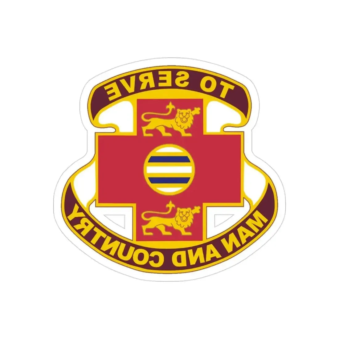 801 Combat Support Hospital (U.S. Army) REVERSE PRINT Transparent Die-Cut STICKER - The Sticker Space
