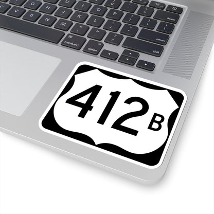 US 412B (Arkansas) (Road Sign) STICKER Vinyl Kiss-Cut Decal