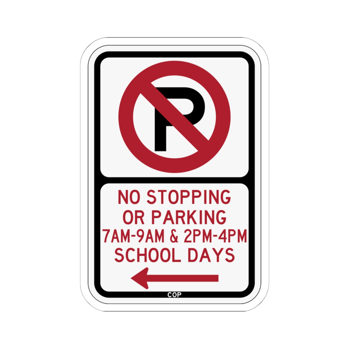 PBOT Road sign P1400L (Oregon) (Road Sign) STICKER Vinyl Kiss-Cut Decal